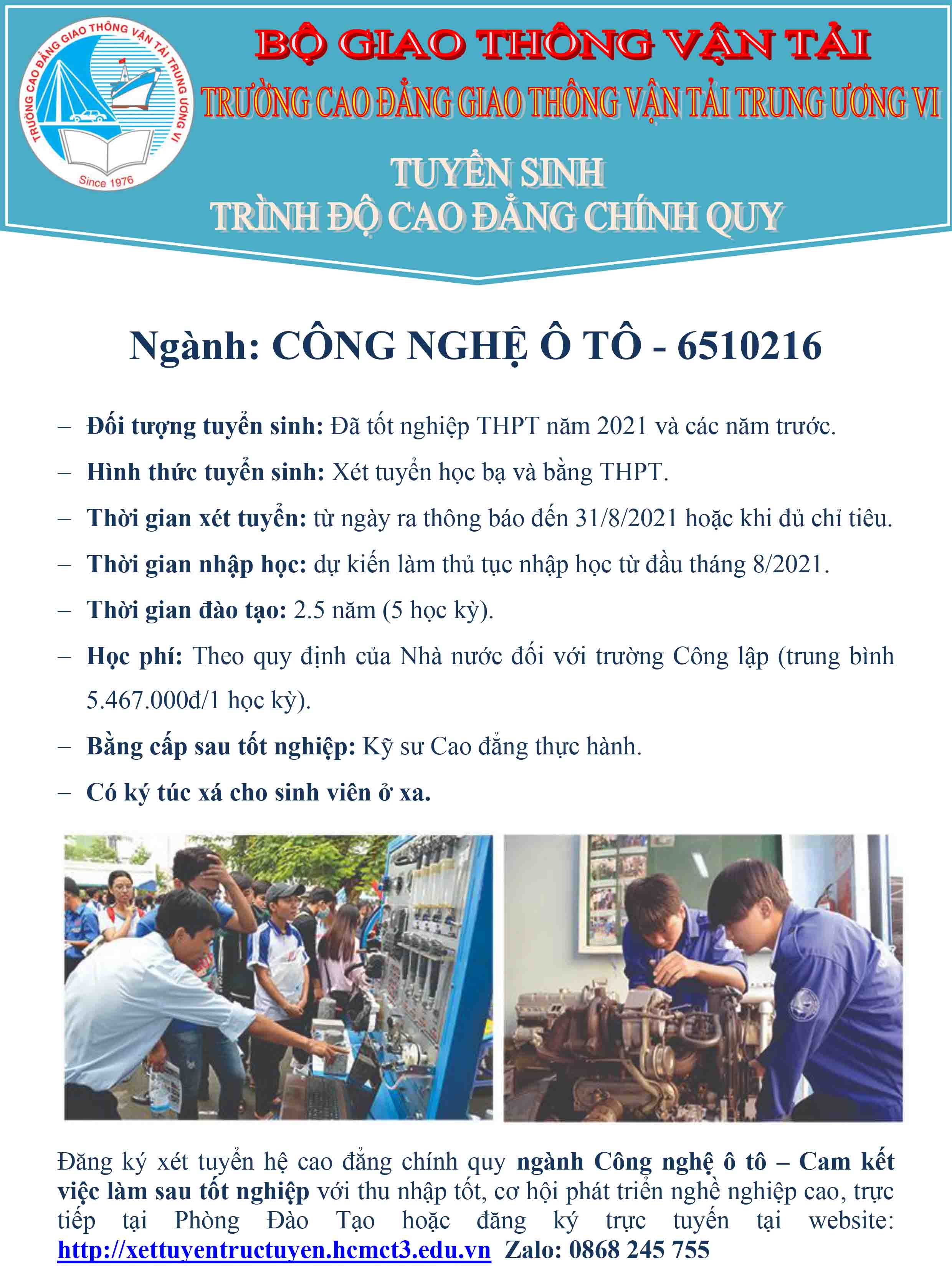 Cao đẳng Giao Thông Vận Tải Trung ương 6 Cao đẳng Giao Thông Vận Tải Trung ương 6